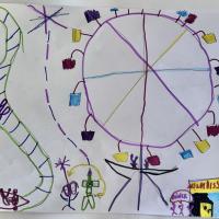 kids drawing of ferriswheel