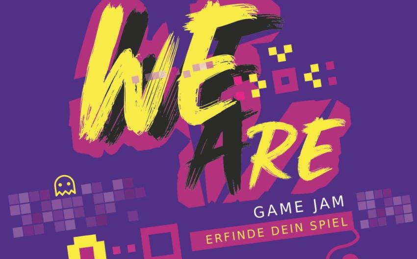 Logo WE ARE Gam Jam Erfinde dein Spiel