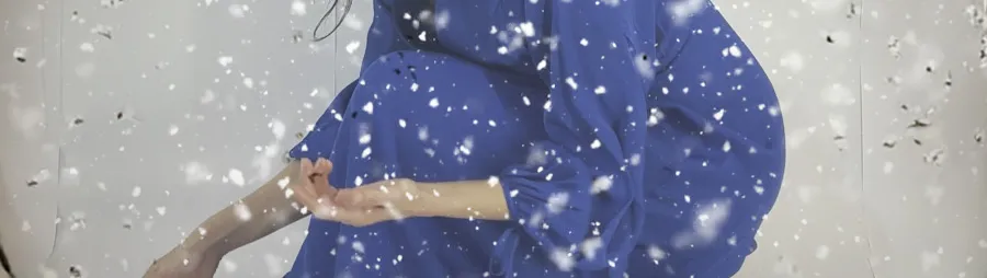 Snow memories of Mara Vivas in the AR installation Idyll